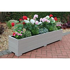 BR Garden Muted Clay 5ft Wooden Planter Box - 150x32x33 (cm) great for Patios and Decking + Free Gift
