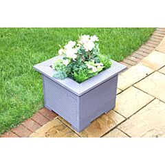 Purple Square Wooden Planter Mitered - 47x47x43 (cm) great for Small shrubs