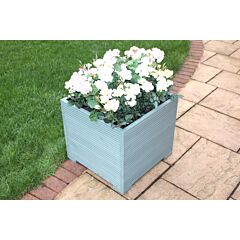 BR Garden Wild Thyme Green Large Square Wooden Planter - 56x56x53 (cm) great for Patios and Decking + Free Gift