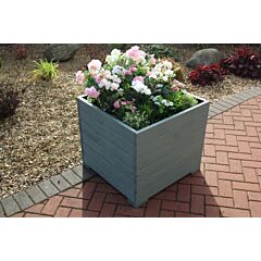 BR Garden Wild Thyme Green Extra Large Square Wooden Planter - 68x68x63 (cm) great for Tall Plants and Trees + Free Gift