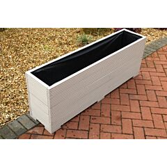 BR Garden Muted Clay 6ft Wooden Planter - 180x32x53 (cm) great for Bamboo Screening + Free Gift