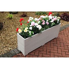 BR Garden Muted Clay 6ft Wooden Planter - 180x32x53 (cm) great for Bamboo Screening + Free Gift