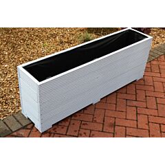 BR Garden Light Blue 6ft Wooden Planter - 180x32x53 (cm) great for Bamboo Screening + Free Gift