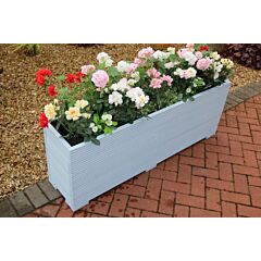 BR Garden Light Blue 6ft Wooden Planter - 180x32x53 (cm) great for Bamboo Screening + Free Gift