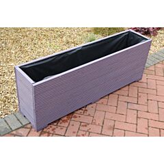 BR Garden Purple 6ft Wooden Planter - 180x32x53 (cm) great for Bamboo Screening + Free Gift