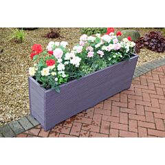 BR Garden Purple 5ft Wooden Planter Box - 140x32x53 (cm) great for Bamboo Screening + Free Gift