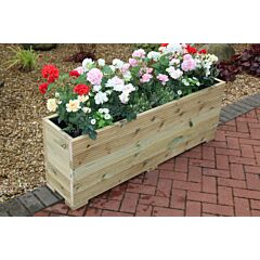 Pine Decking 5ft Wooden Planter Box - 140x32x53 (cm) great for Bamboo Screening