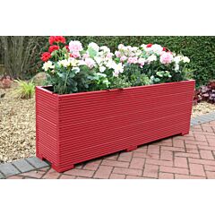 Red 5ft Wooden Planter Box - 140x32x53 (cm) great for Bamboo Screening