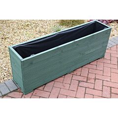 BR Garden Green 6ft Wooden Planter - 180x32x53 (cm) great for Bamboo Screening + Free Gift