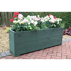 BR Garden Green 5ft Wooden Planter Box - 140x32x53 (cm) great for Bamboo Screening + Free Gift