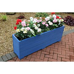 Blue 6ft Wooden Planter - 180x32x53 (cm) great for Bamboo Screening