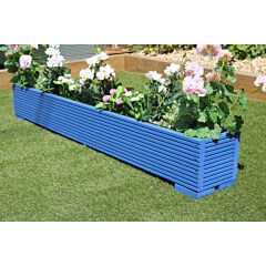 Blue 5ft Wooden Planter Box - 150x22x23 (cm) great for Balconies and Herb Gardens