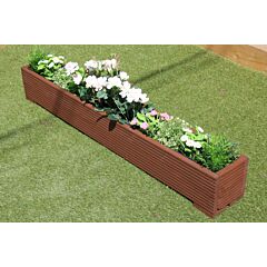BR Garden Brown 5ft Wooden Planter Box - 150x22x23 (cm) great for Balconies and Herb Gardens  + Free Gift