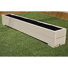 Cream 5ft Wooden Planter Box - 150x22x23 (cm) great for Balconies and Herb Gardens