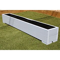 BR Garden Light Blue 5ft Wooden Planter Box - 150x22x23 (cm) great for Balconies and Herb Gardens  + Free Gift