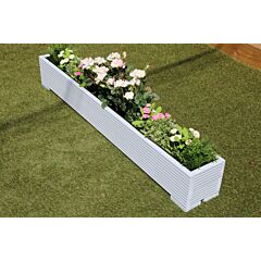 BR Garden Light Blue 5ft Wooden Planter Box - 150x22x23 (cm) great for Balconies and Herb Gardens  + Free Gift
