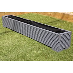 Grey 5ft Wooden Planter Box - 150x22x23 (cm) great for Balconies and Herb Gardens