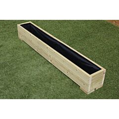Pine Decking 5ft Wooden Planter Box - 150x22x23 (cm) great for Balconies and Herb Gardens