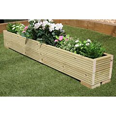 Pine Decking 5ft Wooden Planter Box - 150x22x23 (cm) great for Balconies and Herb Gardens