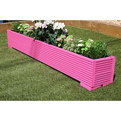 BR Garden Pink 5ft Wooden Planter Box - 150x22x23 (cm) great for Balconies and Herb Gardens  + Free Gift