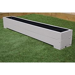 BR Garden Muted Clay 5ft Wooden Planter Box - 150x22x23 (cm) great for Balconies and Herb Gardens  + Free Gift