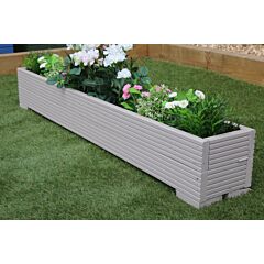 BR Garden Muted Clay 5ft Wooden Planter Box - 150x22x23 (cm) great for Balconies and Herb Gardens  + Free Gift