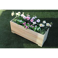 Pine Decking 1m Length Wooden Planter Box - 100x32x43 (cm) great for Screening and Flowers