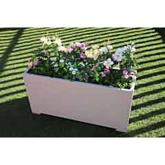 BR Garden Muted Clay 1m Length Wooden Planter Box - 100x32x53 (cm) great for Bamboo Screening + Free Gift