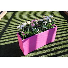 BR Garden Pink 1m Length Wooden Planter Box - 100x32x53 (cm) great for Bamboo Screening + Free Gift