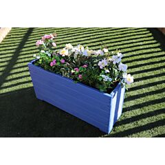 BR Garden Blue 1m Length Wooden Planter Box - 100x32x53 (cm) great for Bamboo Screening + Free Gift