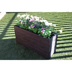 Black 1m Length Wooden Planter Box - 100x32x53 (cm) great for Bamboo Screening