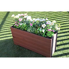 BR Garden Brown 1m Length Wooden Planter Box - 100x32x53 (cm) great for Bamboo Screening + Free Gift