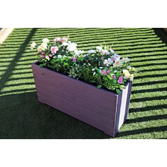 BR Garden Purple Tall Deep Wooden Garden Planter Box 100x32x53 cm