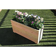 BR Garden Pine Decking 1m Length Wooden Planter Box - 100x32x53 (cm) great for Bamboo Screening + Free Gift