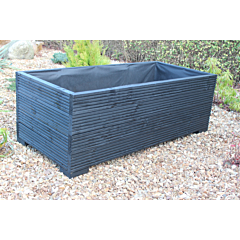 Black 4ft Wooden Trough Planter - 120x56x43 (cm) great for Vegetable Gardens