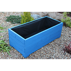 Blue 4ft Wooden Trough Planter - 120x56x43 (cm) great for Vegetable Gardens