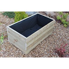 Pine Decking 1m Length Wooden Planter Box - 100x56x43 (cm) great for Vegetable Gardens