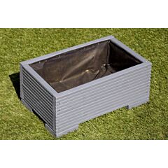 Grey Small Wooden Planter - 50x32x23 (cm) great for Balconies and Small Herb Gardens