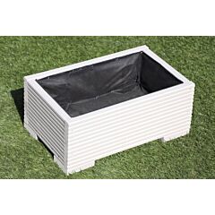 Muted Clay Small Wooden Planter - 50x32x23 (cm) great for Balconies and Small Herb Gardens