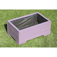 Purple Small Wooden Planter - 50x32x23 (cm) great for Balconies and Small Herb Gardens
