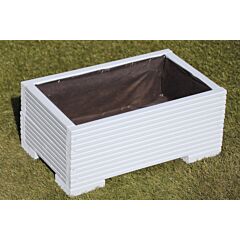Light Blue Small Wooden Planter - 50x32x23 (cm) great for Balconies and Small Herb Gardens