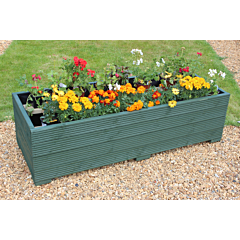 BR Garden Green 5ft Wooden Planter Box - 150x56x43 (cm) great for Vegetable Gardens + Free Gift