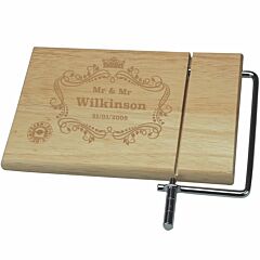 Mr & Mrs Engraved Wooden Cheeseboard