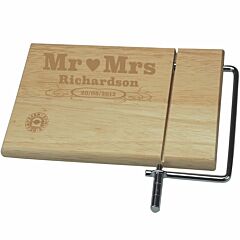 Engraved Initials Personalised Wooden Cheeseboard