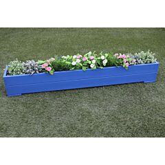 Blue Outdoor Wooden Garden Planter Trough Smooth Boards  - 180x22x23 (cm)