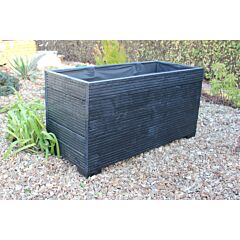 120x44x53 - Black Wooden Garden Planter