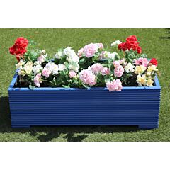 120x56x33 - Blue Wooden Garden Planter