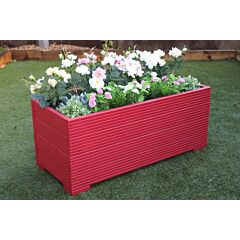 100x44x43 - Red Wooden Garden Planter