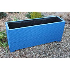 120x32x53 - Blue Wooden Garden Planter