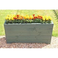 120x32x53 - Green Wooden Garden Planter